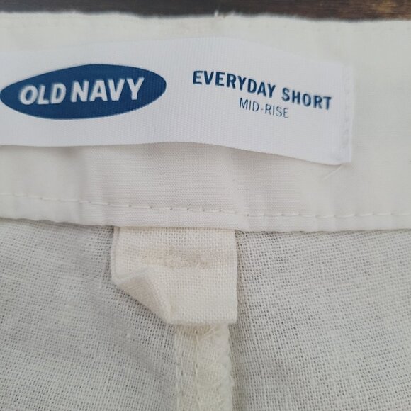 Old Navy Everyday Linen Blend Gold Palm Trees Shorts - Picture 10 of 11